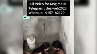 Indian Girl Deepthroats Cock in Bathroom
