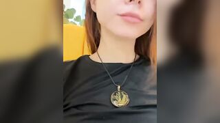 Redhead Teases in Black Lingerie, Shows Off Tattoos & Uses Pink Toy