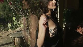 Petite Asian MILF Alex De La Flor Strips in Lingerie