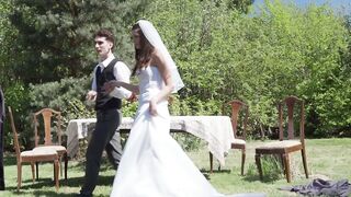 Hot Bride Bent Over Gets Deepthroat Blowjob While Husband Watches Cuckold Style