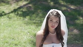 Hot Bride Gets Railed in Wedding Dress While Husband Watches