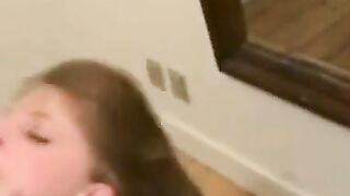 Blonde Emo Girl Sucks Cock in Bedroom