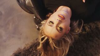 Anna Claire Clouds Stripteases in Black Pantyhose and Glitter Boots