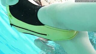 Minnie Manga fucks and blows big penis underwater