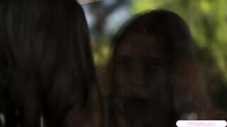 Dark Hair shares big titted mistress with stepsister