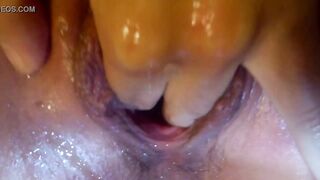 Thirsty hoe milks her own g-spot and drinks her own