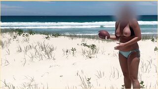 Fiance Shows Melons on Outside Beach | best Titties on