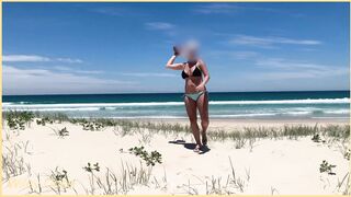 Fiance Shows Melons on Outside Beach | best Titties on
