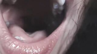 Close up point of view Cum on my Gorgeous Lips