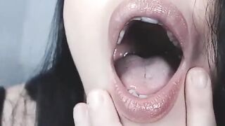 Close up point of view Cum on my Gorgeous Lips