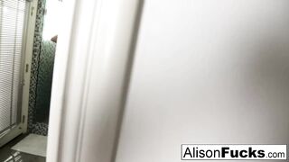 Alison Tyler showers and plays with her tight cunt