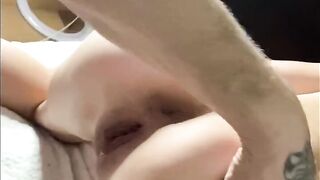 Slim BARELY LEGAL Gets Pounded Double Penetrated with Toy AND a