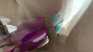 Slim BARELY LEGAL Gets Pounded Double Penetrated with Toy AND a