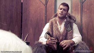 cougar anal into Japanese rope suspension