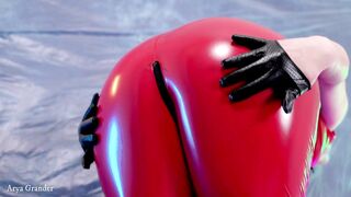 Beauty RUBBER Showing Off, Bondage Incredible Movie. Gf Arya Grander into