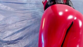 Beauty RUBBER Showing Off, Bondage Incredible Movie. Gf Arya Grander into