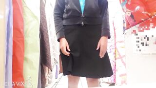 Masturbating on a Outdoors Bus and into a Store