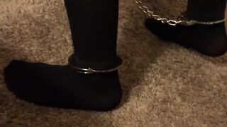 Feet Bondage cunt with mouth Gets Shacked and Bent over the Bed