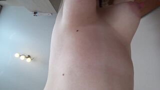 Chubby Lesbo with Fake-Dick Fucks Pregnant Mistress into her Bushy