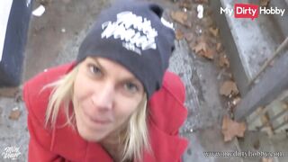 MyDirtyHobby - Outside boned and jizzed at a parking lot