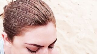 Cumming into her Mouth at the Beach