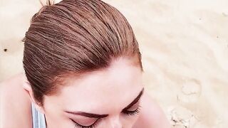 Cumming into her Mouth at the Beach