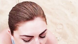 Cumming into her Mouth at the Beach
