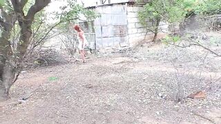 Milf called her stepson to nature and did a bj