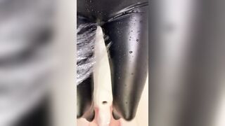 Cunt Soak into Leather Pants