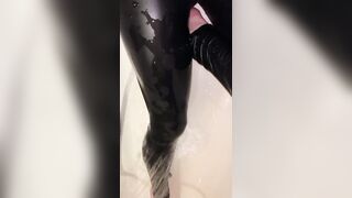 Cunt Soak into Leather Pants