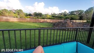 Fit cougar inside view though Bikini Grind her Snatch outdoors