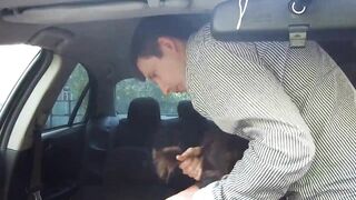 Deep Throat inside taxi Russian MILF woman's reaction to harassment (Alina