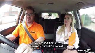 Outdoors uk driving college girl doggystyled inside vehicle