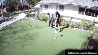 Vulgar sexy Mexican Fiance Gabby Quinteros Cheats On Golf &