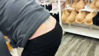 Cougar Out Into Outdoor Shopping with a Fat Ass Whale