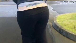 Cougar Out Into Outdoor Shopping with a Fat Ass Whale