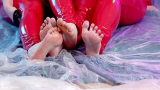 Lesbo Feet Bdsm with Honey, Positive female domination and Kind Funny