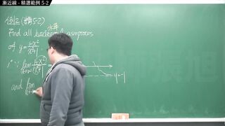 [重生][真・pronhub 最大華人微積分教學頻道] 微分應用篇重點五：漸近線｜精選範例 five-2｜數學老師張旭