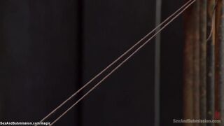 Tied blonde deep throat plowed