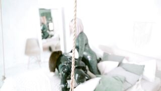 Pvc Domina Plays with her Latex Vibrator. Positive fem dom RolePlay.