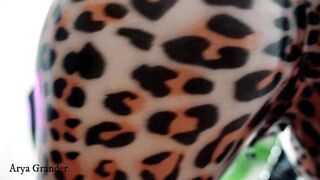 Rubber Latex Leopard Catsuit Gf. fem dom pov of kinging Dreams.