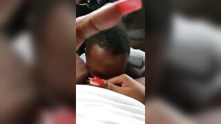 Jamaican Montego Bay Police Officer Sucking Off Snatch on Lunch Break