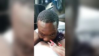 Jamaican Montego Bay Police Officer Sucking Off Snatch on Lunch Break