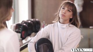 VIXEN Rivals Avery & Naomi team up to seduce fencing