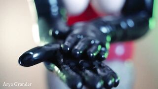 Gloves Rubber Pvc Bdsm. Huge Opera Gloves. Full HD Hottie