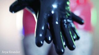 Gloves Rubber Pvc Bdsm. Huge Opera Gloves. Full HD Hottie
