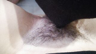 SHE LICKS MY BUSHY TWAT CLOSE-UP, STRETCHED HER LEGS AND