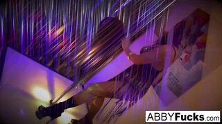 Abigail gets naked then fucks her dancer friend