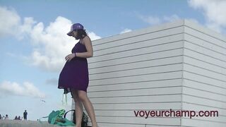 Exhibitionist Wifey 464 Helena Price - Voyeur beach pose and