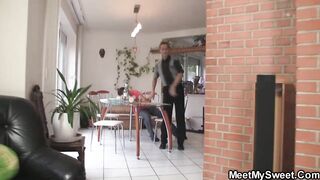 Birthday leads to three-way with older lovers and barely legal